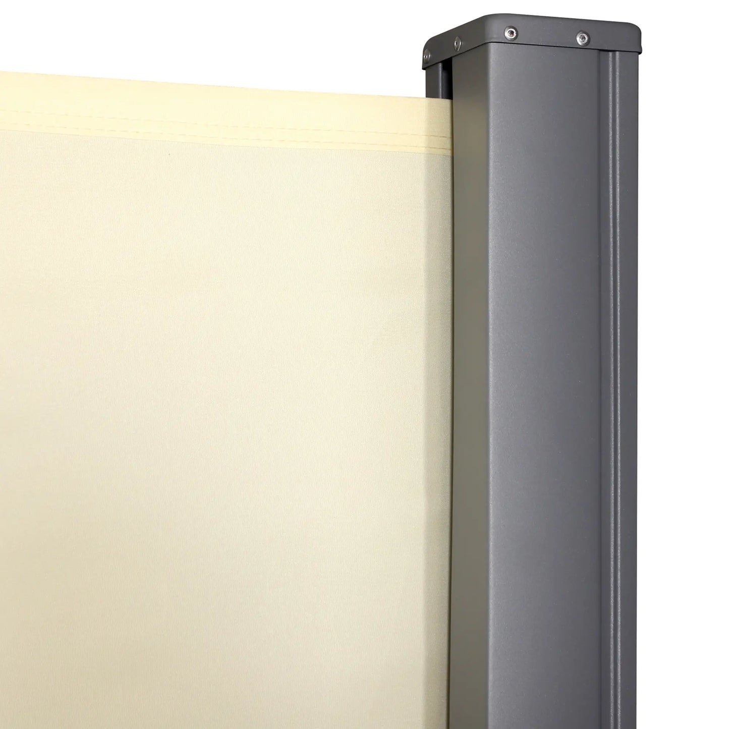 118" x 71" Outdoor Folding Privacy Screen, Retractable Side Awning, UV Wind Resistant, Cream White Side Awnings at Gallery Canada