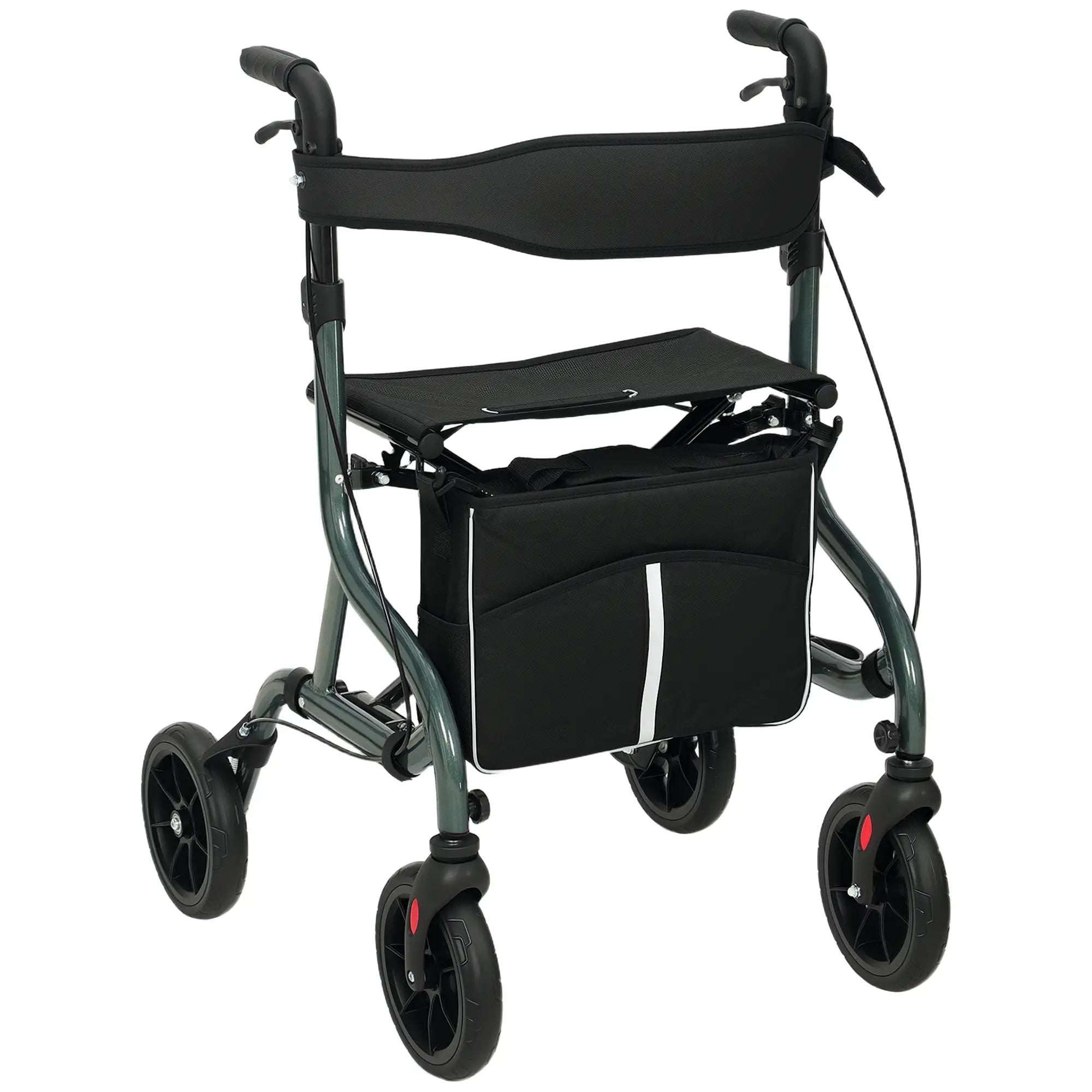 Foldable Rollator Walker With Seat, Adjustable Handles, Green Knee Walker & Wheelchair Ramps at Gallery Canada
