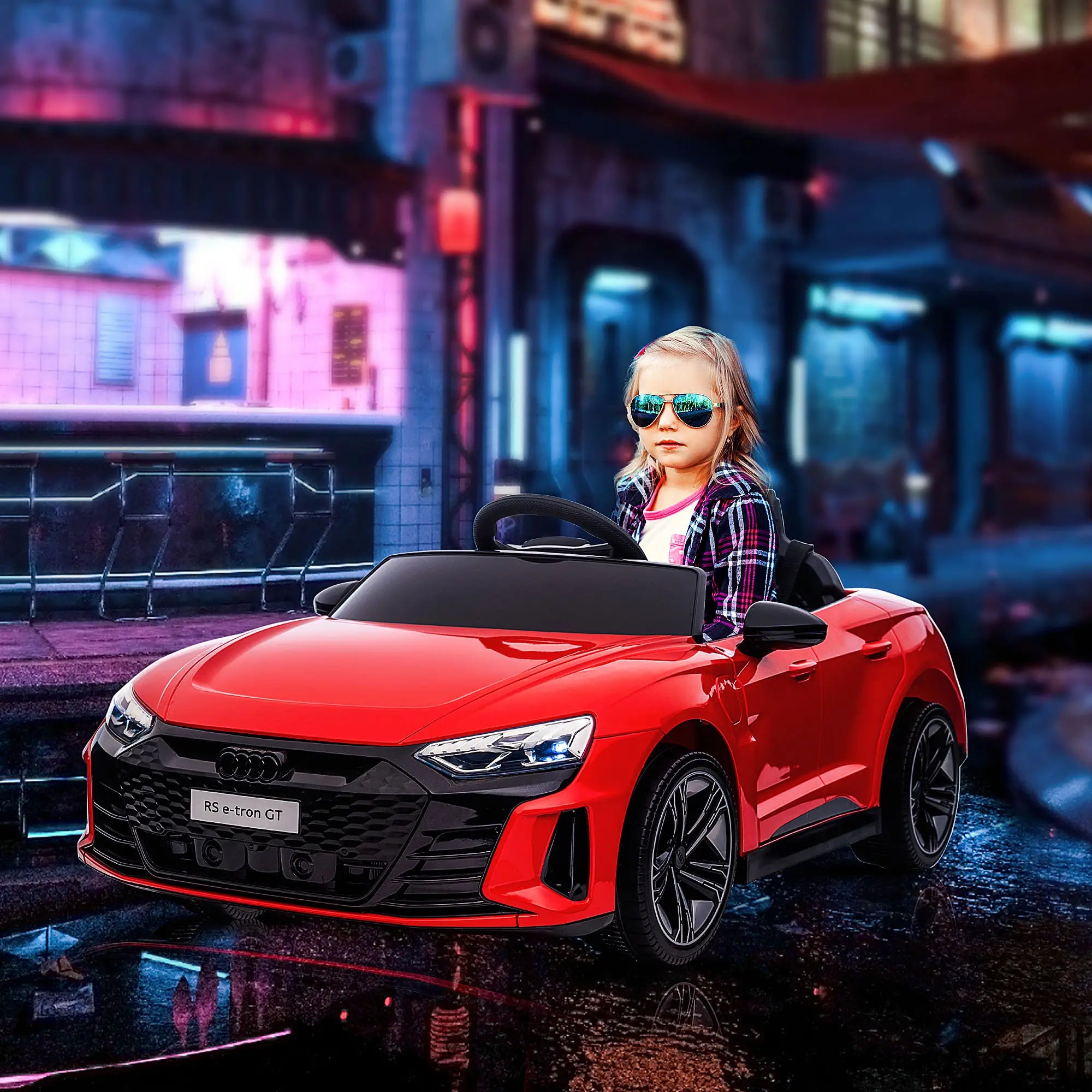 12V Ride-On Car with Remote Control, 3.1 MPH, Red Electric Toy Cars at Gallery Canada