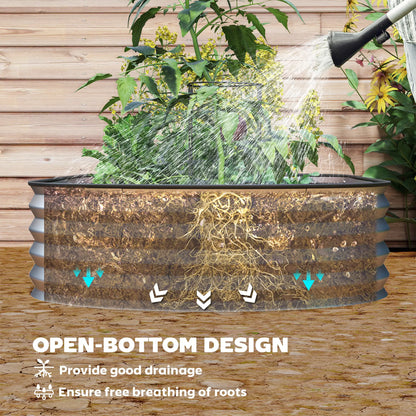 6' x 3' x 1' Galvanized Raised Garden Bed, Metal Plant Stake, Silver Raised Garden Beds at Gallery Canada