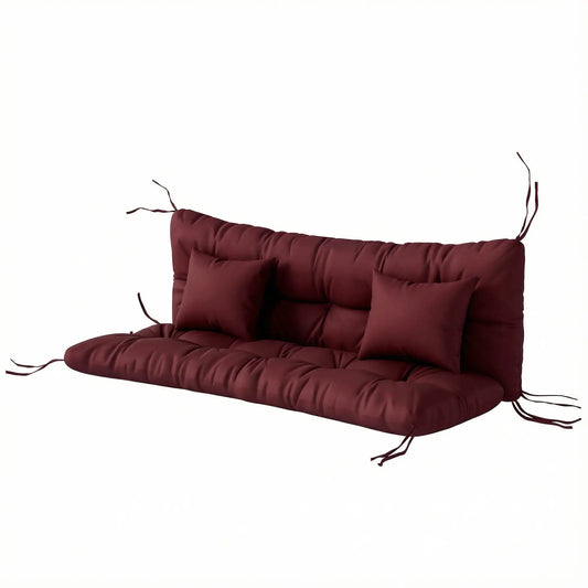 4-Piece Patio Chair Cushion Set, With Ties, Wine Red Patio Chair Cushions Wine Red at Gallery Canada