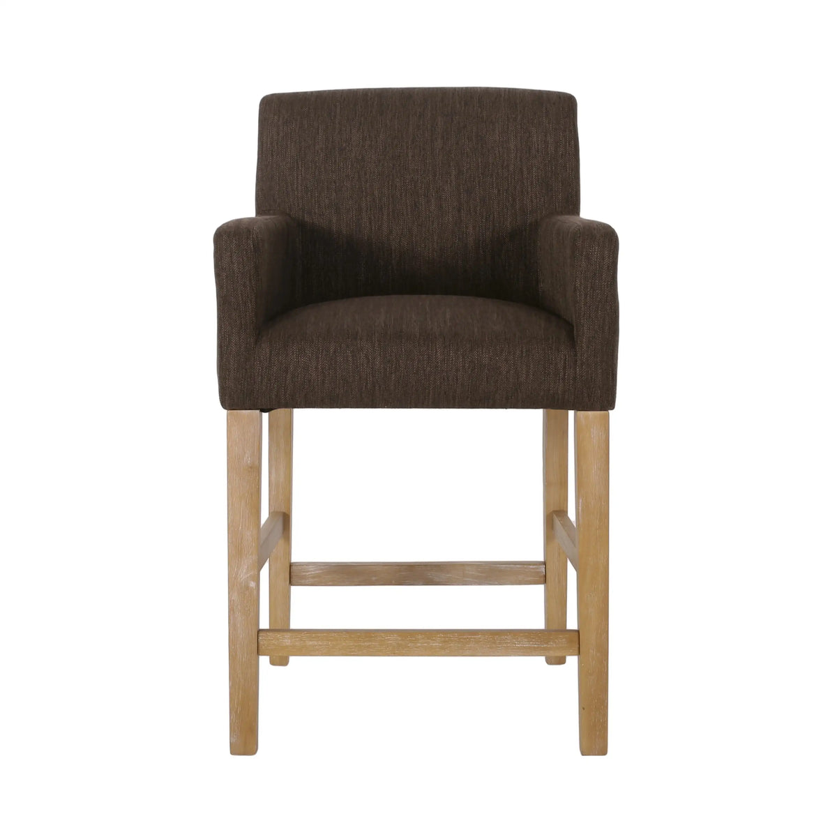 Upholstered Counter Stools, Rubberwood Frame, 24" L x 23" W x 39.5" H, Brown Bar Stools Brown at Gallery Canada