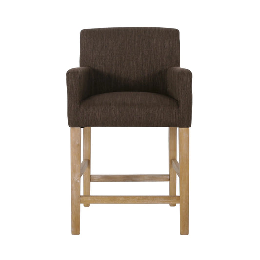 Upholstered Counter Stools, Rubberwood Frame, 24" L x 23" W x 39.5" H, Brown Bar Stools Brown at Gallery Canada