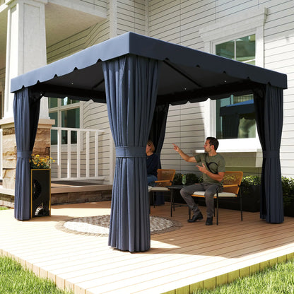 10' X 10' Outdoor Patio Gazebo, Dark Blue Gazebos at Gallery Canada