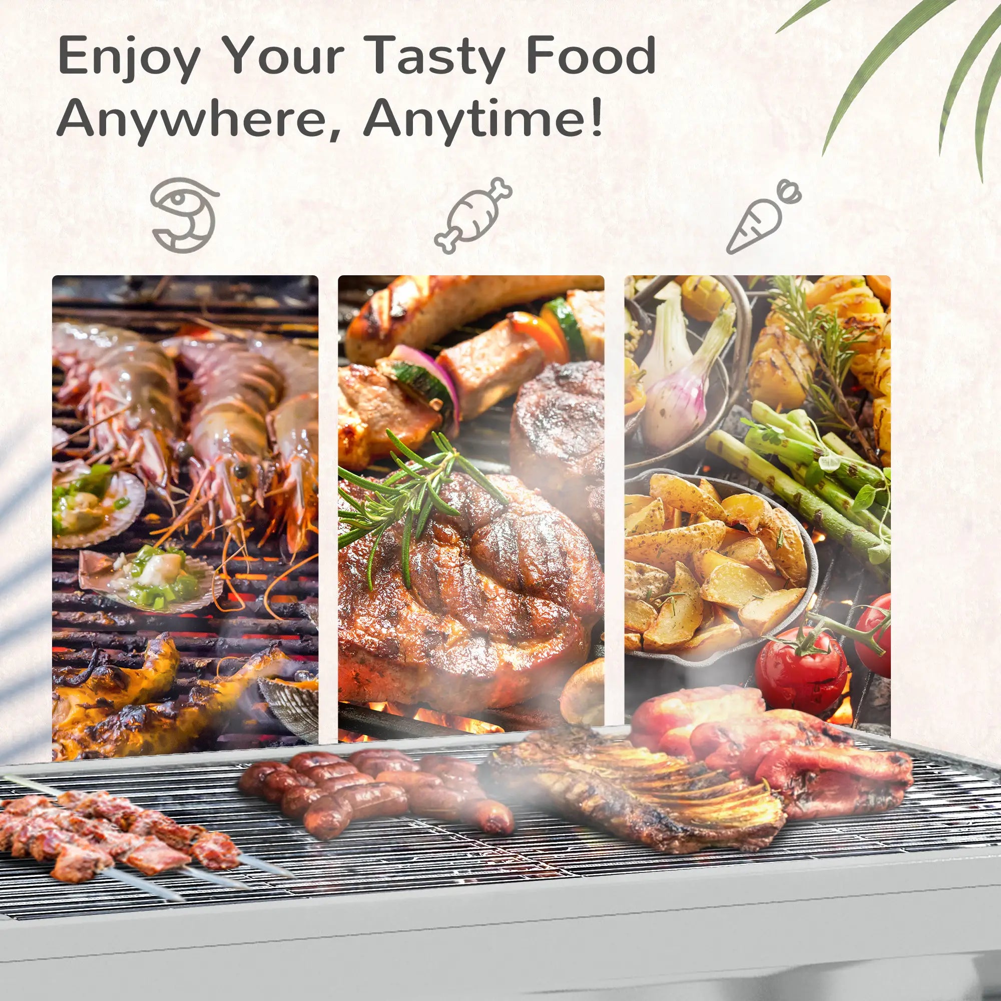 Stainless Steel Charcoal BBQ Grill, Portable With Handles Charcoal BBQ Grils at Gallery Canada