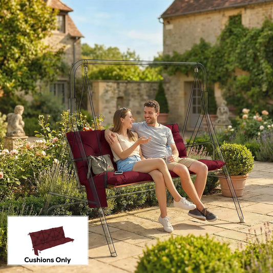 Water-Repellent Bench Cushion, 59.1" x 39.4", Wine Red Patio Chair Cushions Wine Red at Gallery Canada