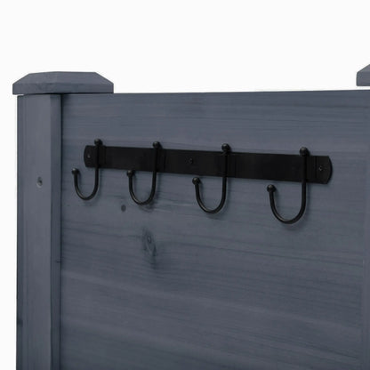 Wooden Raised Garden Stand, 48" x 24" x 32", Grey Raised Garden Beds at Gallery Canada