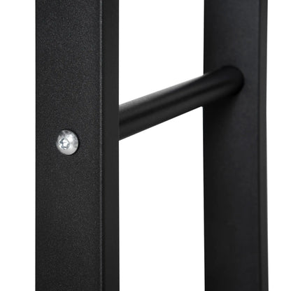 Outdoor Firewood Rack, Log Holder with Handles, 220 lbs. Capacity, 15.7" x 9.8" x 39.4", Black Firewood Racks at Gallery Canada