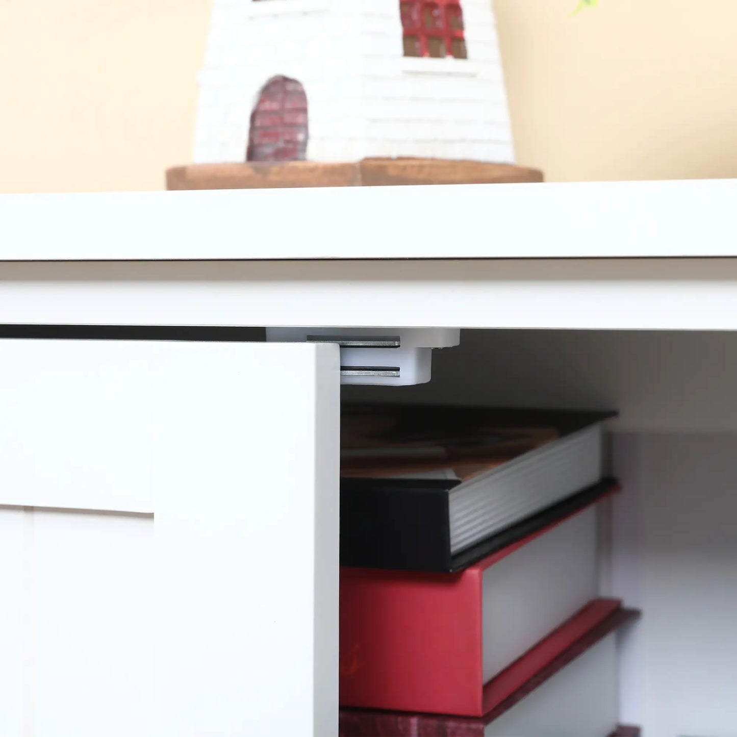 48" 4-Door Storage Cabinet, Adjustable Shelves, White Kitchen Pantry Cabinets at Gallery Canada
