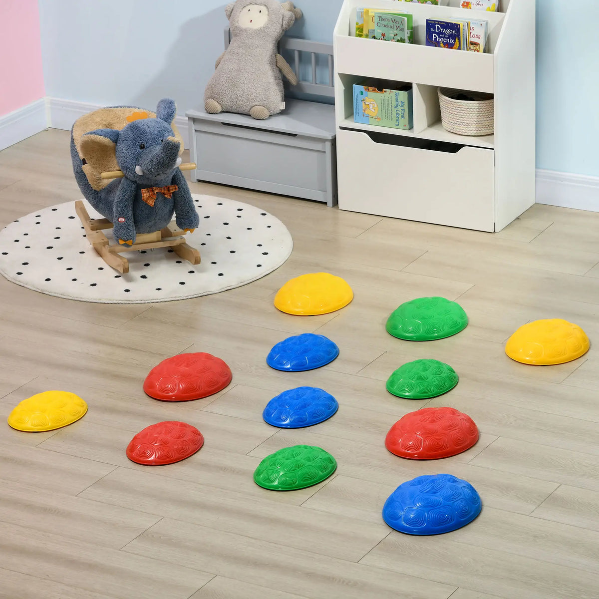 12 PCs Balance Stepping Stones, Turtle Shell Design, Anti-Slip Mat, Ages 3-8 Years, Stackable Gym Sets & Swings at Gallery Canada