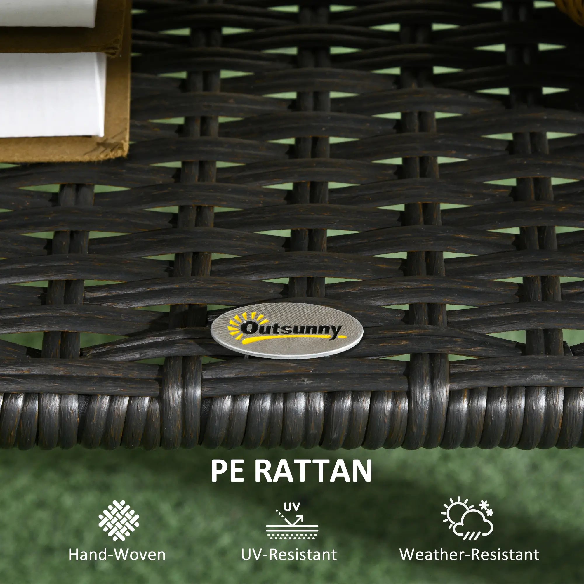 Outdoor PE Rattan Coffee Table with Storage, Glass Top, Black Patio Dinning Tables at Gallery Canada