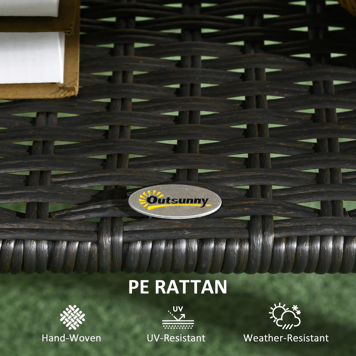 Outdoor PE Rattan Coffee Table with Storage, Glass Top, Black Patio Dinning Tables at Gallery Canada