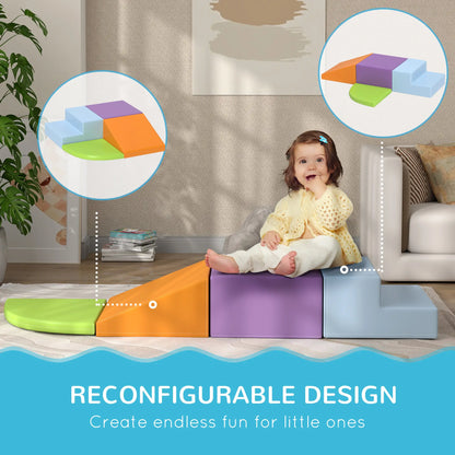 4 Pieces Soft Play Foam Set, Climbing, Crawling, Multicolour Baby Gym & Playmats at Gallery Canada