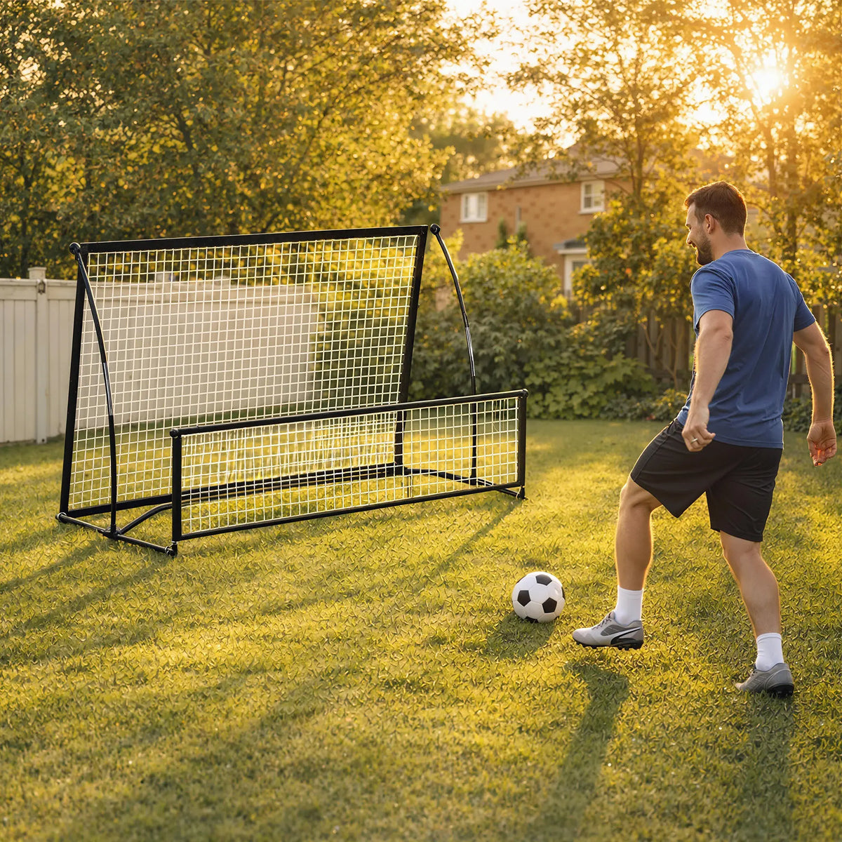 2-In-1 Portable Soccer Rebounder Net, Foldable, With Carry Bag Soccer at Gallery Canada