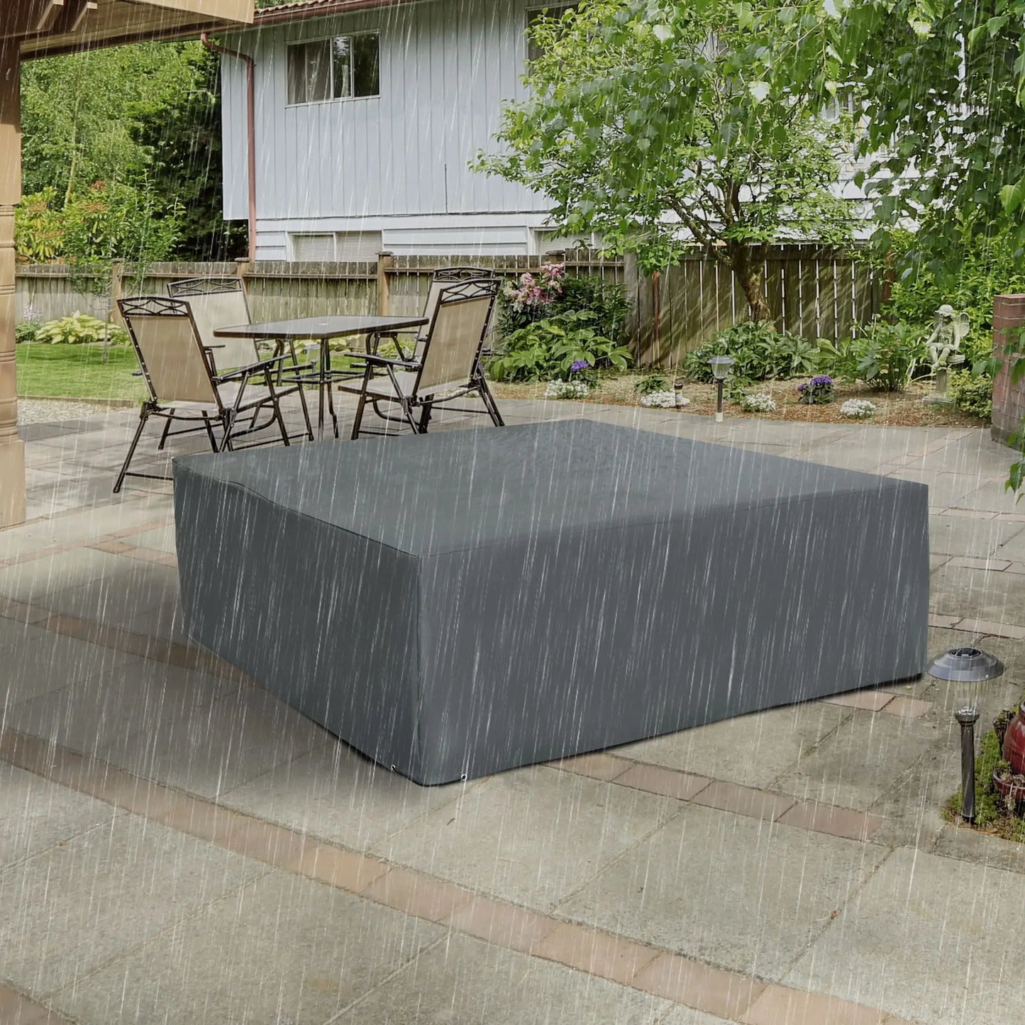 Waterproof Patio Furniture Cover, 80.7" x 75.6" x 24", Grey Patio Furniture Covers at Gallery Canada