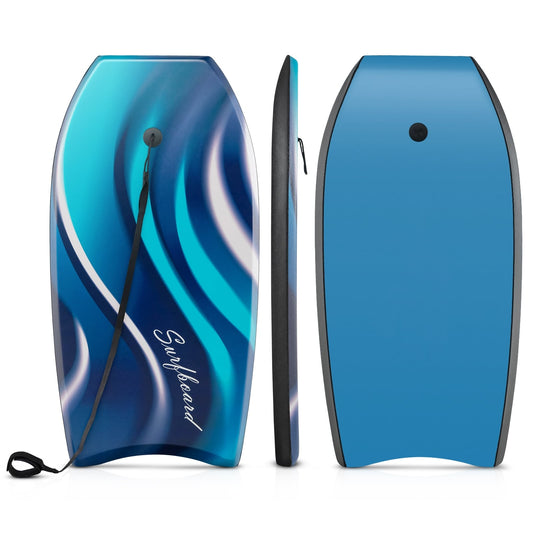 33/37/41 Inch Lightweight Body Board, EPS Core XPE Deck HDPE Bottom, Blue Surfing Blue at Gallery Canada