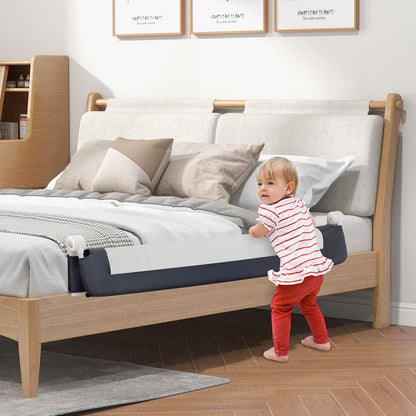 60-Inch Foldable Bed Rail, Swing Down Baby Guard, Adjustable Safety Strap, Grey Bed Rails at Gallery Canada