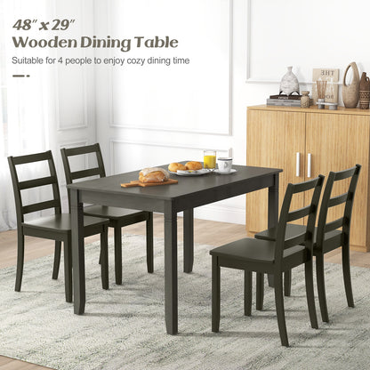 48-Inch Wooden Dining Table For 4, Rectangular Kitchen Table, Gray Dining Tables at Gallery Canada