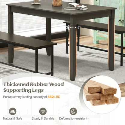 48-Inch Wooden Dining Table For 4, Rectangular Kitchen Table, Gray Dining Tables at Gallery Canada