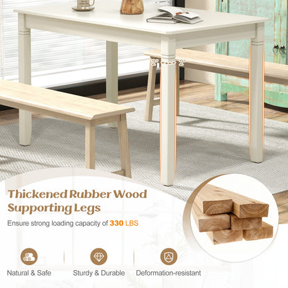 48-Inch Wooden Dining Table For 4, Rectangular Kitchen Table, White Dining Tables at Gallery Canada