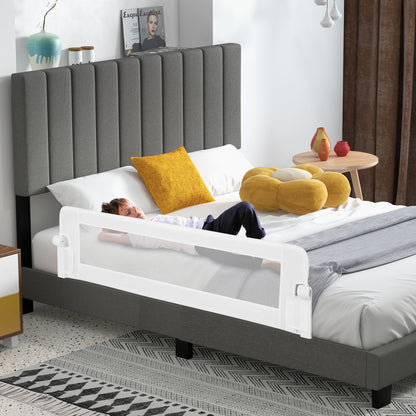 60-Inch Foldable Baby Bed Rail, Adjustable Safety Strap, White Bed Rails at Gallery Canada