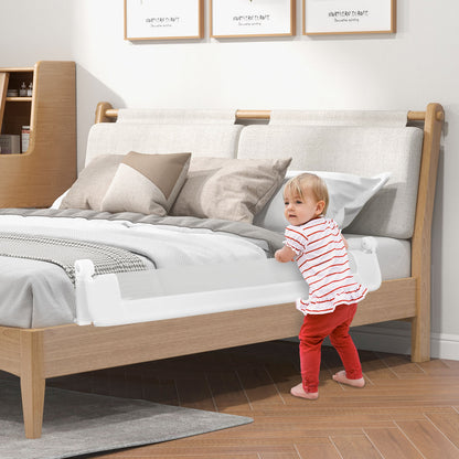 60-Inch Foldable Baby Bed Rail, Adjustable Safety Strap, White Bed Rails at Gallery Canada