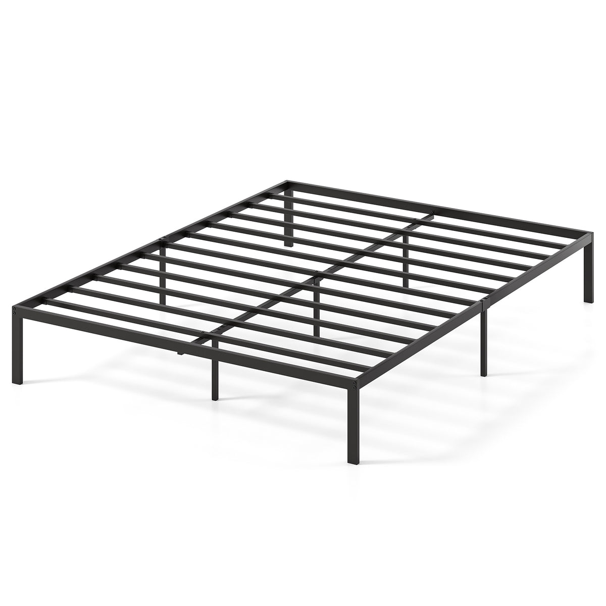 Queen Size Metal Bed Frame, Heavy Duty Support Slats, Black Simple Bed Frame at Gallery Canada