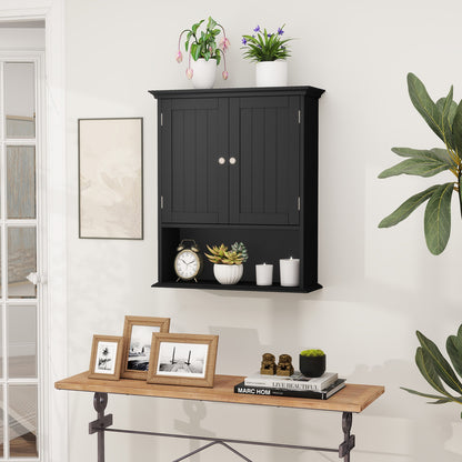 Wall Mount Bathroom Cabinet With Doors, Shelves, Black Wall Cabinets at Gallery Canada