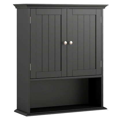 Wall Mount Bathroom Cabinet With Doors, Shelves, Black Wall Cabinets at Gallery Canada