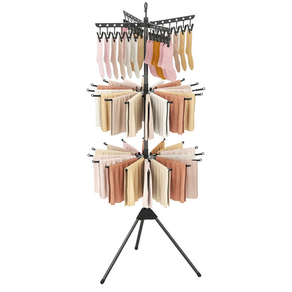 3-Tier Tripod Folding Clothes Drying Rack, 24 Clips, Black Drying Racks at Gallery Canada