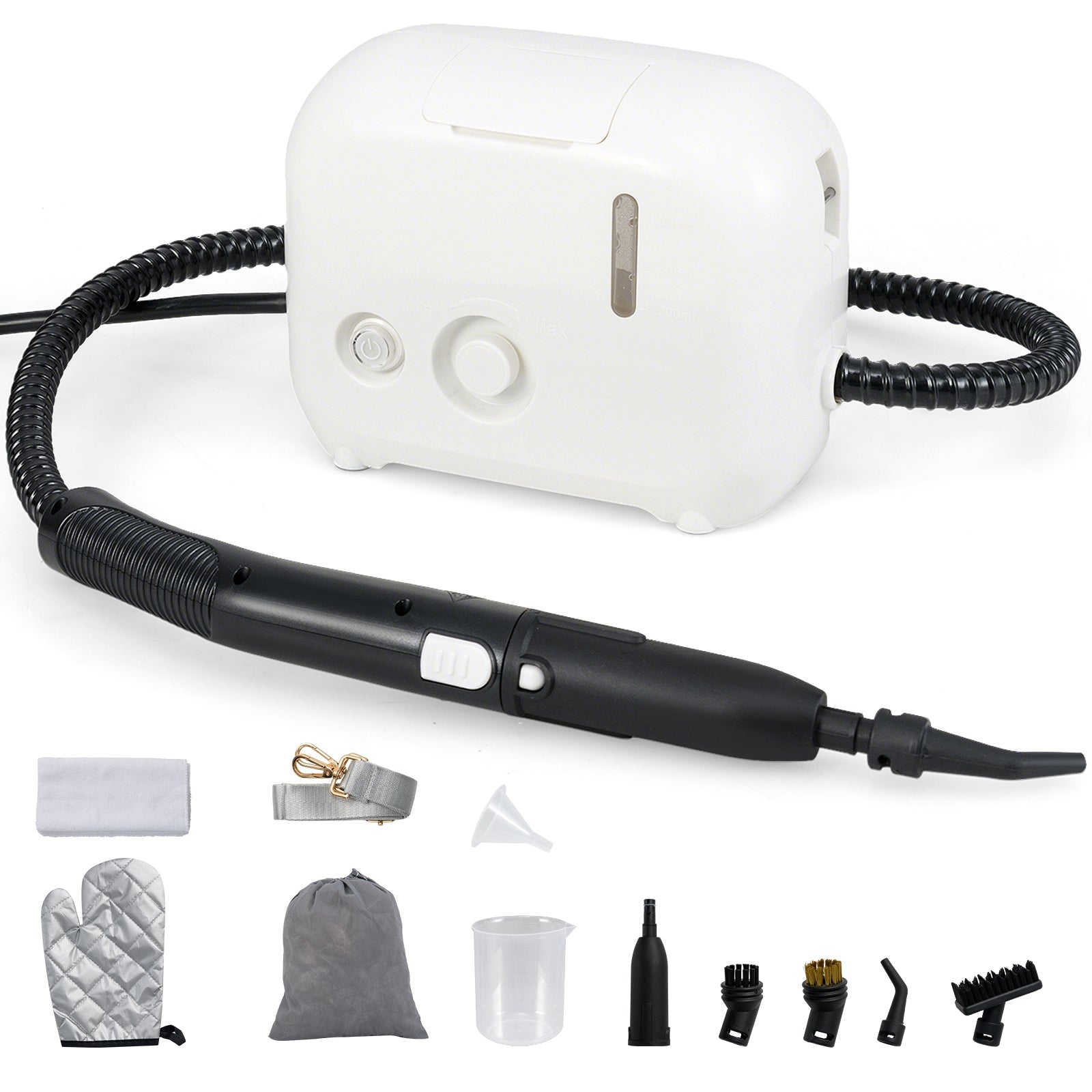 1500W Portable Steam Cleaner, 34 oz Water Tank, White Vacuums & Cleaners at Gallery Canada