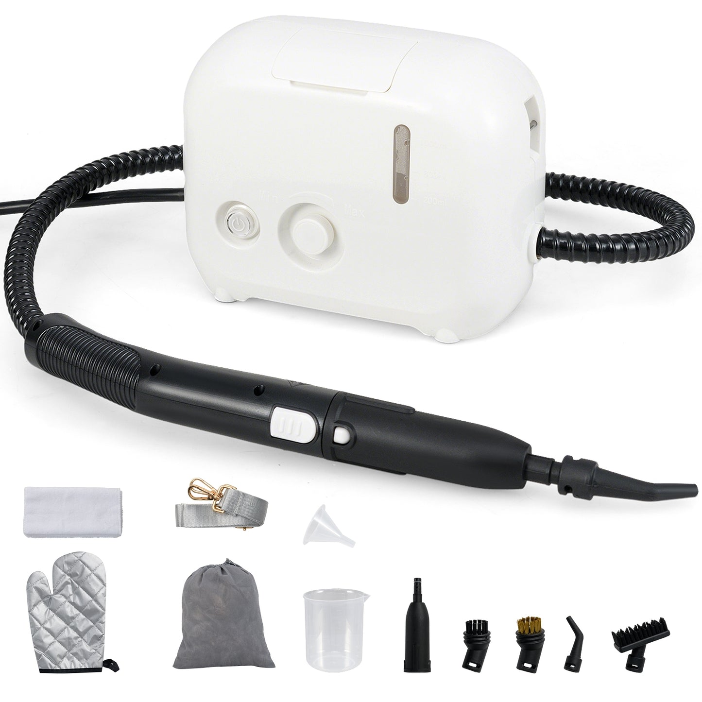 1500W Portable Steam Cleaner, 34 oz Water Tank, White Vacuums & Cleaners at Gallery Canada