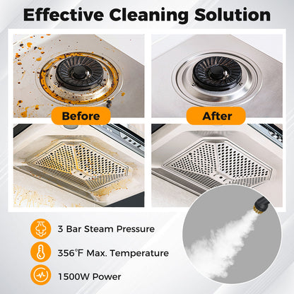 1500W Portable Steam Cleaner, 34 oz Water Tank, White Vacuums & Cleaners at Gallery Canada