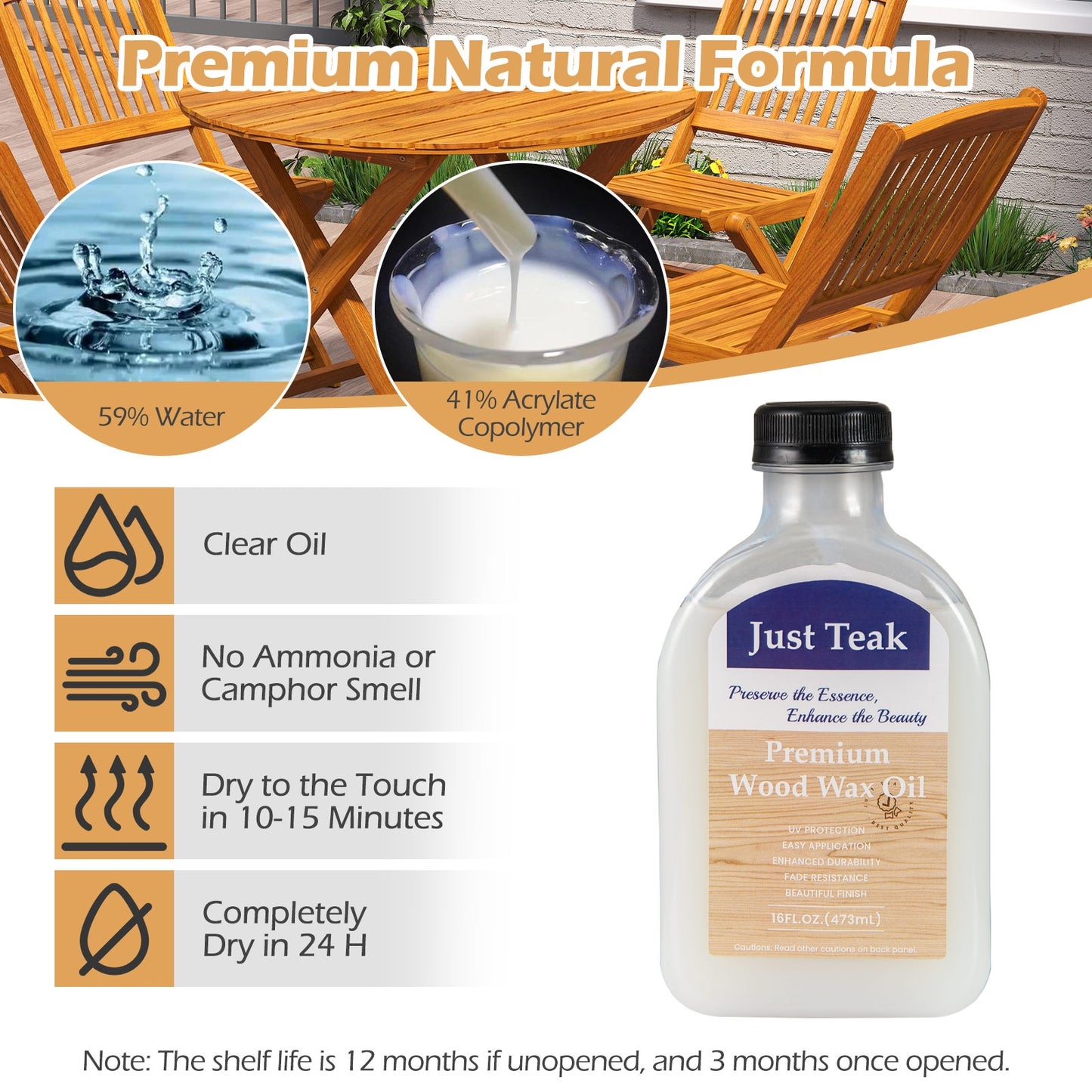 Wood Wax Oil, Teak Care Kit, Restore And Protect, Transparent Outdoor Furniture Accessories at Gallery Canada