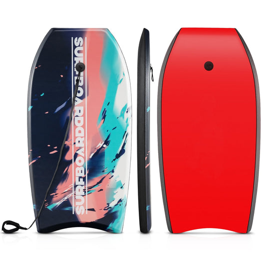 33/37/41 Inch Lightweight Body Board, EPS Core XPE Deck HDPE Bottom, 2-S, Multicolor Surfing Multicolor at Gallery Canada