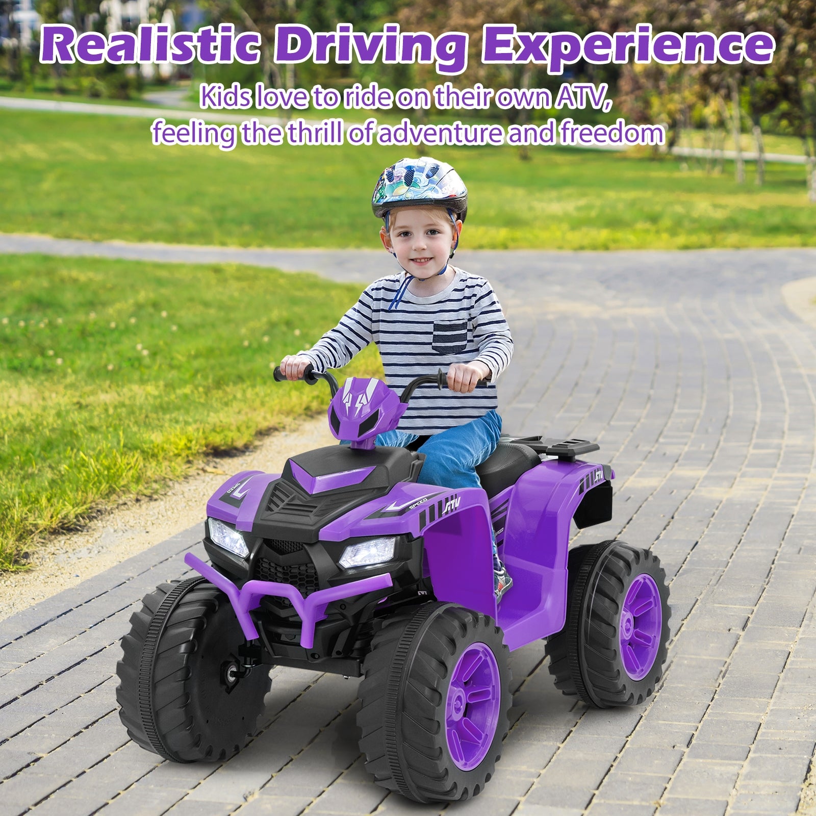 24V Kids Electric ATV, Wireless, For Toddlers 3-8 Years, Purple Powered Ride On Toys at Gallery Canada