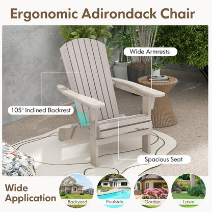 Folding Adirondack Chair, High Backrest, Wide Armrests, Gray Adirondack Chairs at Gallery Canada