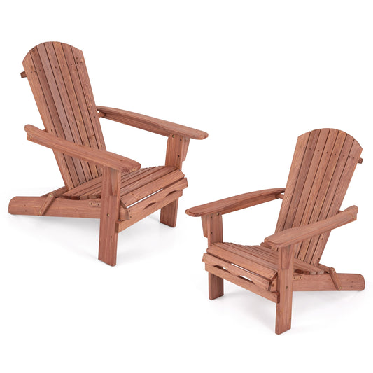 Folding Adirondack Chair Set, Brown Adirondack Chairs Brown at Gallery Canada