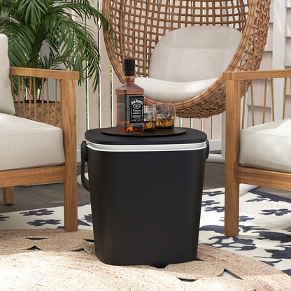 3-in-1 Portable Cooler Bar Table, Bottle Opener, Lift Top Lid, Black Coolers at Gallery Canada