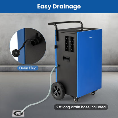 215 Pints 8000 Sq.Ft Commercial Dehumidifier, Blue Dehumidifiers at Gallery Canada