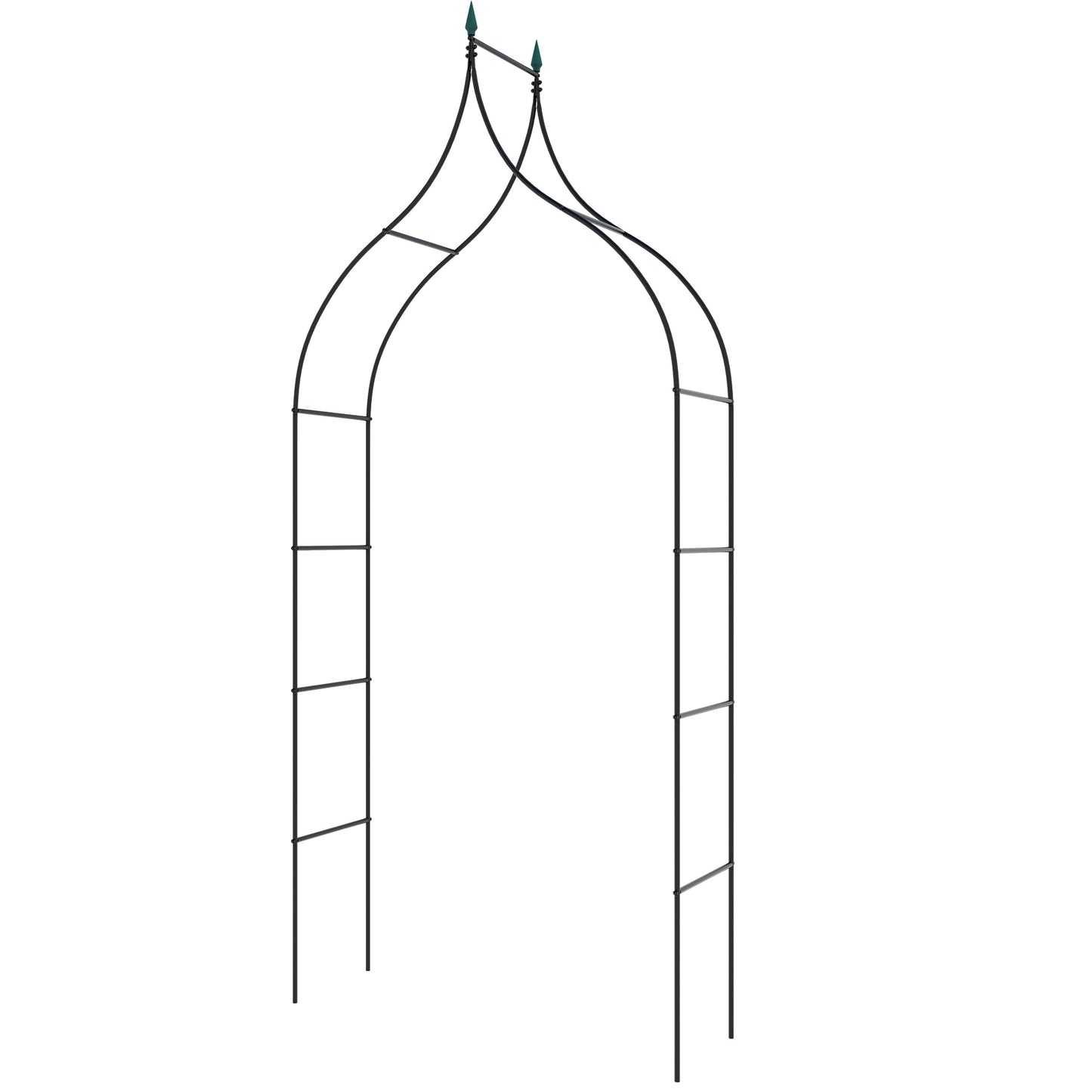9.5 Feet Metal Garden Arch, For Vine Rose Climbing Wedding, Black Outdoor Decor at Gallery Canada