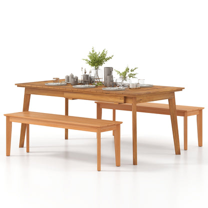 55 Inches Teak Wood Bench, 880 LBS Weight Capacity, Natural Outdoor Benches at Gallery Canada