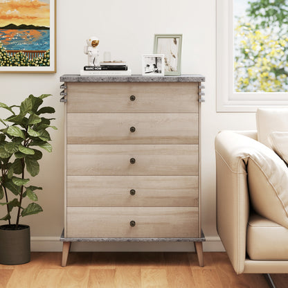 Farmhouse Chest Dresser, Tall Storage Organizer, Grey Dressers & Chests at Gallery Canada