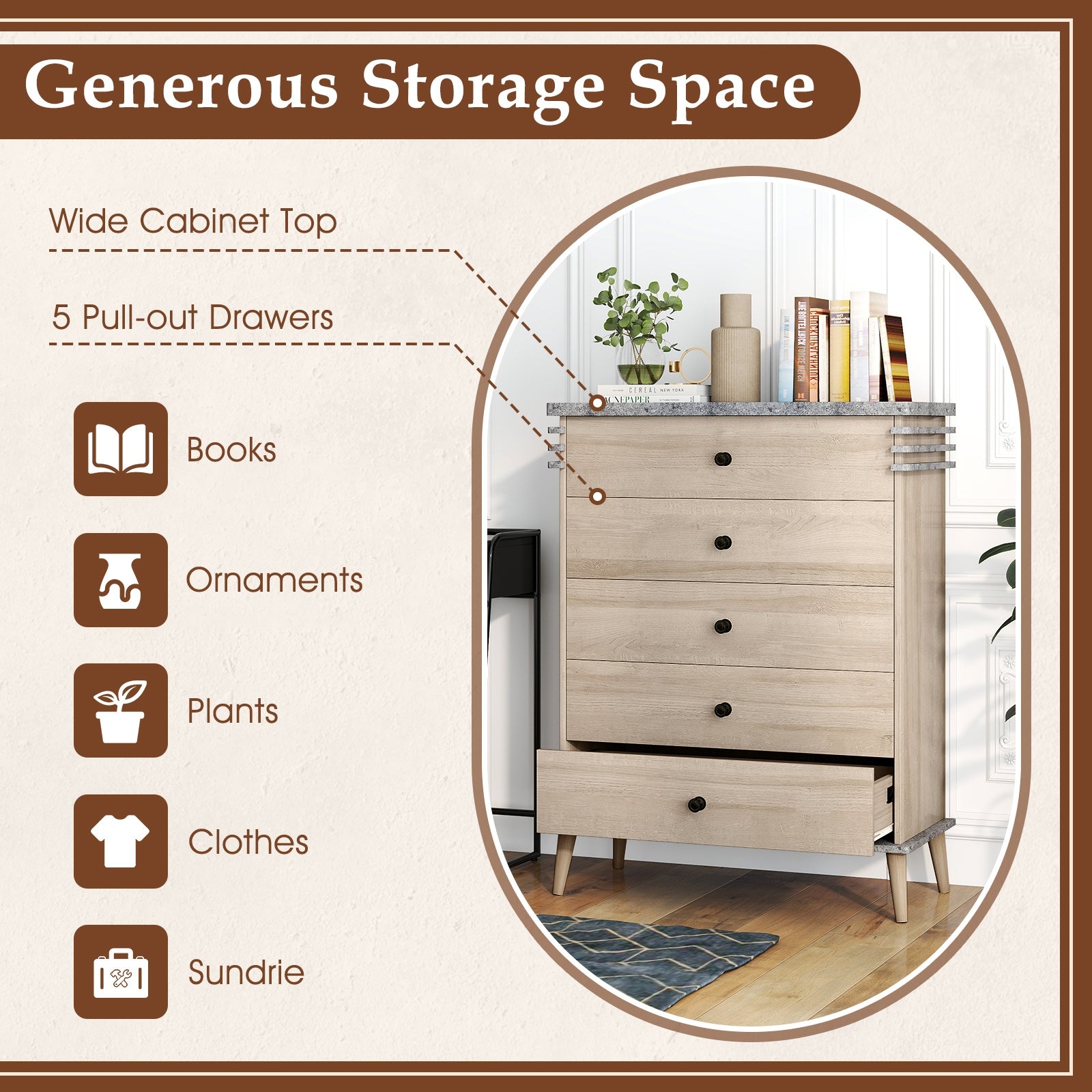 Farmhouse Chest Dresser, Tall Storage Organizer, Grey Dressers & Chests at Gallery Canada