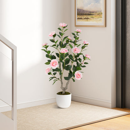 36 Inch Artificial Camellia Tree, Blooming Flower, 1 Pack, Pink Faux Plants at Gallery Canada