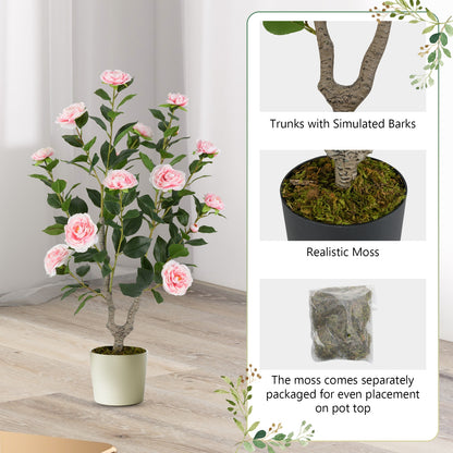 36 Inch Artificial Camellia Tree, Blooming Flower, 1 Pack, Pink Faux Plants at Gallery Canada