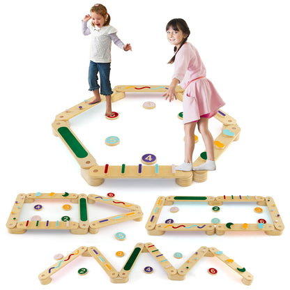 Wooden Balance Beam Set With Stepping Stones, Multicolor Toy Sports at Gallery Canada