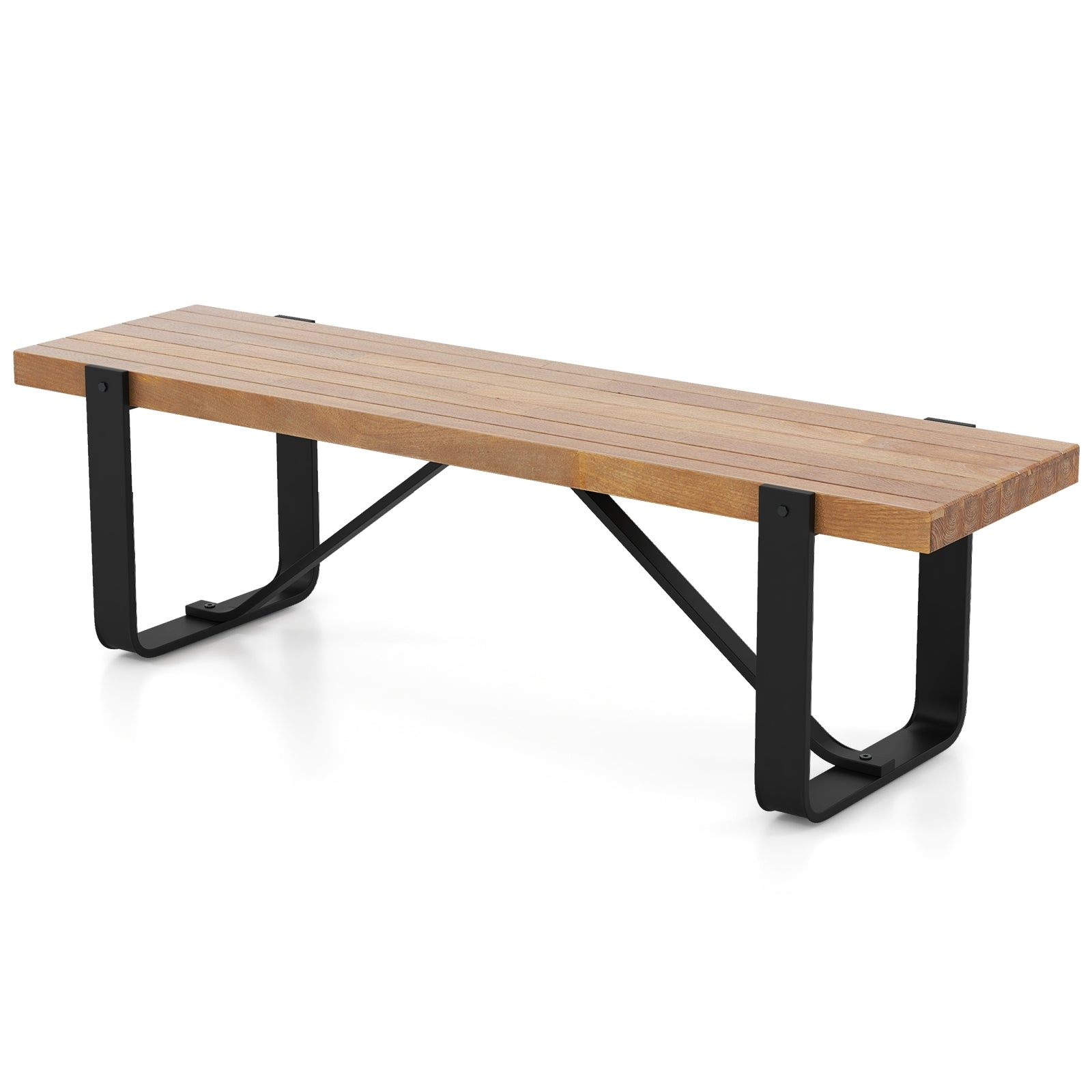 60 Inch Entryway Bench, Rustic Farmhouse Wooden Shoe Rack, Natural Shoe Racks & Storage Benches at Gallery Canada
