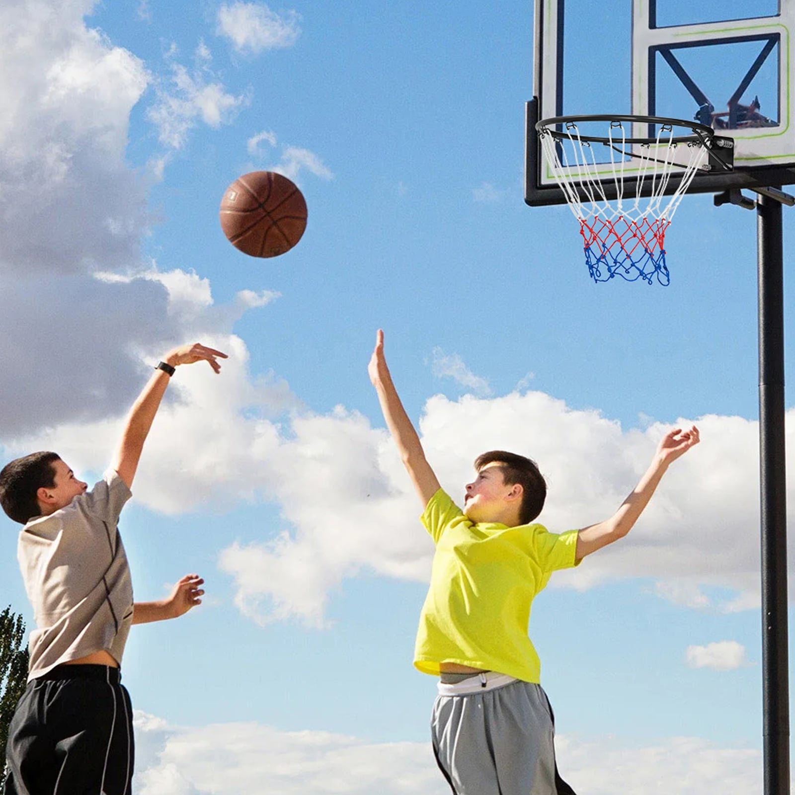 18 Inch Basketball Rim Replacement, All Weather Net, Black Sport Equipments at Gallery Canada