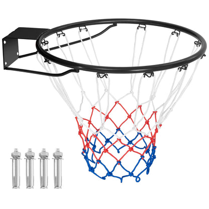 18 Inch Basketball Rim Replacement, All Weather Net, Black Sport Equipments Black at Gallery Canada
